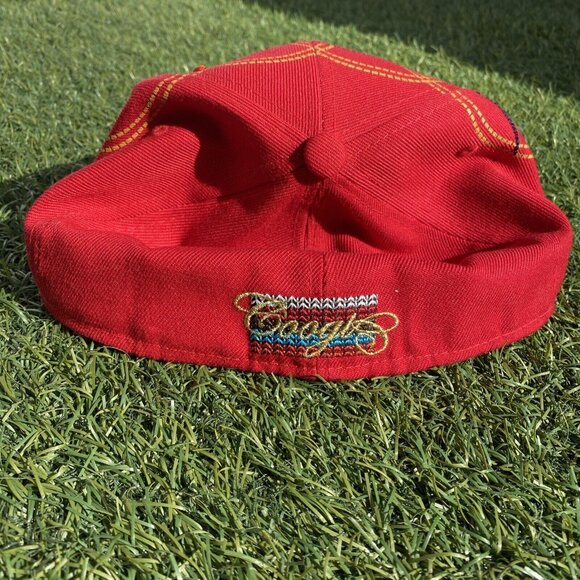 COOGI Mens Fitted Baseball Hat Cap Size 7 3/4 Red Embroidered - Picture 4 of 10